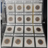 2016 Moedas Olimpíadas 2016 Série com 16 moedas completa coin holder pasta protetora de acetato com etiquetas - Sob 28.503